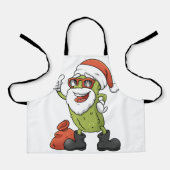 Funny Pickle Santa Claus Christmas Cartoon Holiday Schort (Voorkant)