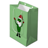 Funny Pickle Santa Claus Gift Bag Medium Cadeauzakje (Voorkant Gekanteld)