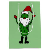 Funny Pickle Santa Claus Gift Bag Medium Cadeauzakje (Achterkant)