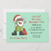 Funny Pickle Santa Claus Kerstman Cartoon Holiday Kaart (Voorkant)