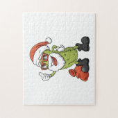 Funny Pickle Santa Claus Kerstman Cartoon Holiday Legpuzzel (Verticaal)