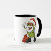 Funny Pickle Santa Claus Kerstman Cartoon Holiday Mok (Voorkant rechts)