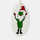 Funny Pickle Santa Claus-kerstontwerp Keramisch Ornament (Rechts)
