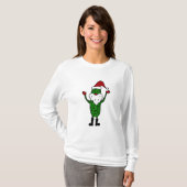 Funny Pickle Santa Claus-kerstontwerp T-shirt (Voorkant volledig)