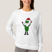 Funny Pickle Santa Claus-kerstontwerp T-shirt (Voorkant)