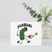 Funny Pickle Spelling Pickleball Briefkaart (Staand voorkant)