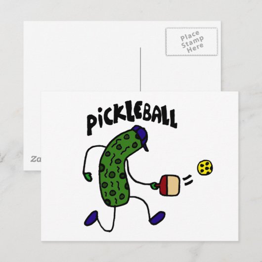 Funny Pickle Spelling Pickleball Briefkaart (Voorkant / Achterkant)