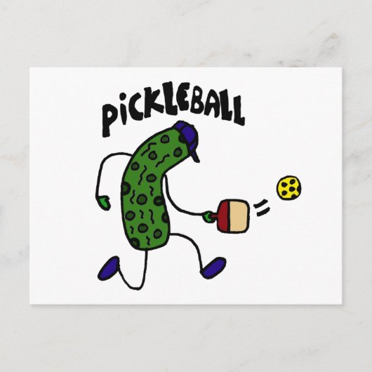 Funny Pickle Spelling Pickleball Briefkaart (Voorkant)