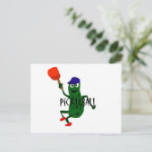Funny Pickle Spelling Pickleball Briefkaart (Staand voorkant)