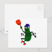 Funny Pickle Spelling Pickleball Briefkaart (Voorkant / Achterkant)