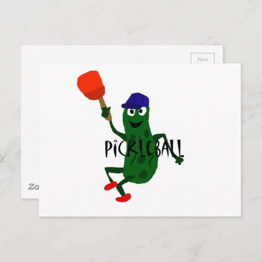 Funny Pickle Spelling Pickleball Briefkaart (Voorkant / Achterkant)