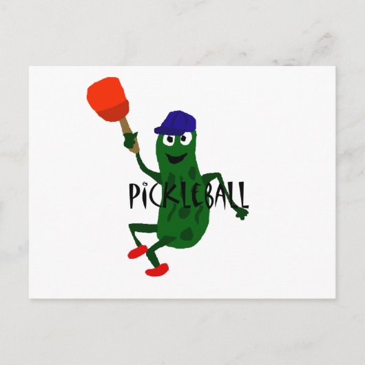 Funny Pickle Spelling Pickleball Briefkaart (Voorkant)