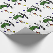 Funny Pickle Spelling Pickleball Cadeaupapier (Hoek)