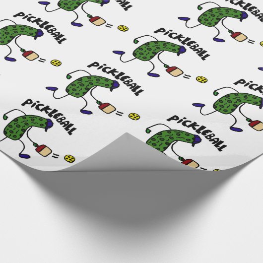 Funny Pickle Spelling Pickleball Cadeaupapier (Hoek)