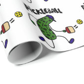 Funny Pickle Spelling Pickleball Cadeaupapier (Rol Hoek)