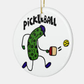 Funny Pickle Spelling Pickleball Keramisch Ornament (Links)
