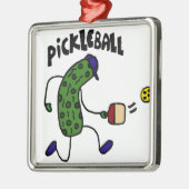 Funny Pickle Spelling Pickleball Metalen Ornament (Links)