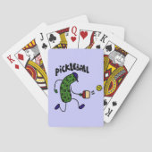Funny Pickle Spelling Pickleball Pokerkaarten (Achterkant)