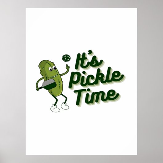 Funny Pickle Spelling Pickleball Poster (Voorkant)
