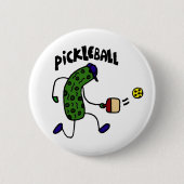 Funny Pickle Spelling Pickleball Ronde Button 5,7 Cm (Voorkant)