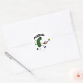 Funny Pickle Spelling Pickleball Ronde Sticker (Envelop)