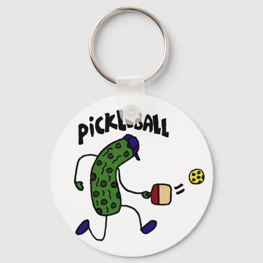 Funny Pickle Spelling Pickleball Sleutelhanger (Voorkant)