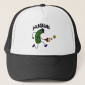 Funny Pickle Spelling Pickleball Trucker Pet (Voorkant)