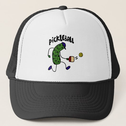 Funny Pickle Spelling Pickleball Trucker Pet (Voorkant)