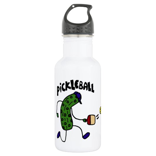 Funny Pickle Spelling Pickleball Waterfles (Voorkant)