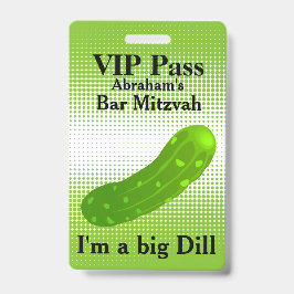 Funny Pickle VIP Party Badge