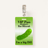 Funny Pickle VIP Party Badge (Achterkant met clip)