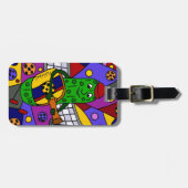 Funny Pickleball Abstracte Art Origineel Bagagelabel (Voorkant horizontaal)