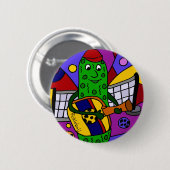 Funny Pickleball Abstracte Art Origineel Ronde Button 5,7 Cm (Voorkant /achterkant)