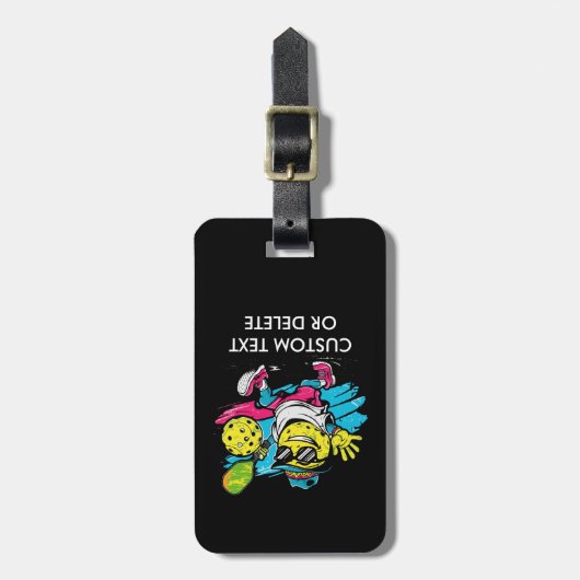 funny pickleball bagagelabel (Voorkant verticaal)