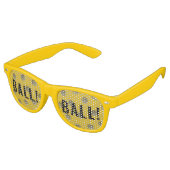 Funny Pickleball Ball Yellow Retro Sunbribribril Retro Zonnebril (Gekanteld)