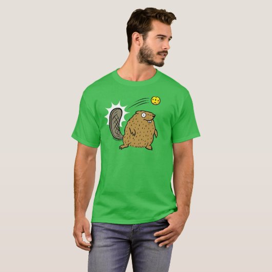 Funny Pickleball Beaver Dink T-shirt (Voorkant volledig)