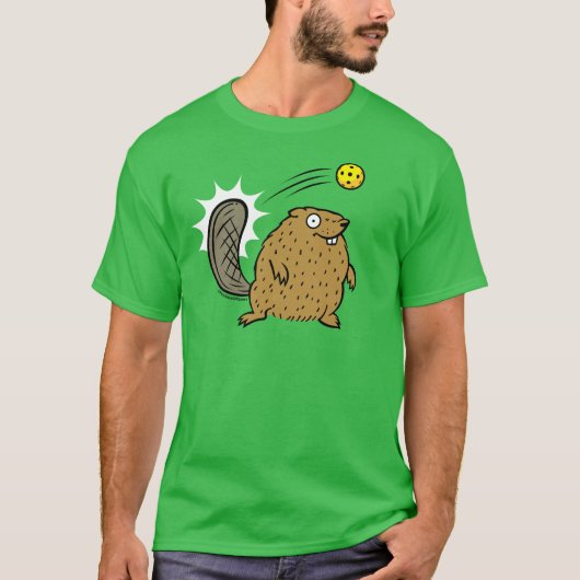 Funny Pickleball Beaver Dink T-shirt (Voorkant)
