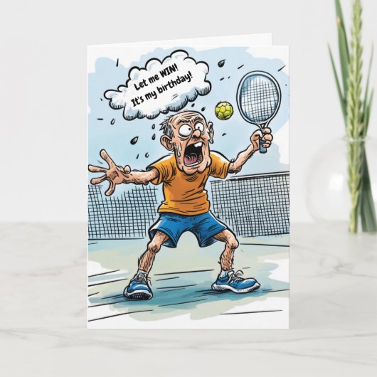 Funny Pickleball Birthday Kaart (Voorkant)