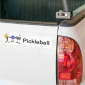 Funny Pickleball Cartoon Characters Bumpersticker (Op Truck)