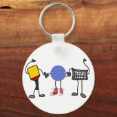Funny Pickleball Cartoon Characters Sleutelhanger (Voorkant)