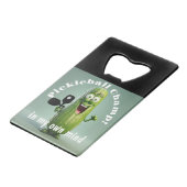 Funny Pickleball Champ / Credit Kaart flesopener Creditkaart Flessenopener (Voorkant Gekanteld)
