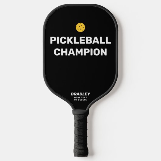 Funny Pickleball Champion Custom Text Name Pickleball Paddle (Voorkant)