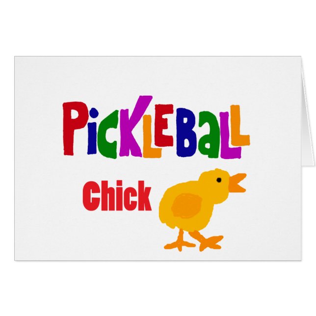 Funny Pickleball Chick Art (Voorkant Horizontaal)