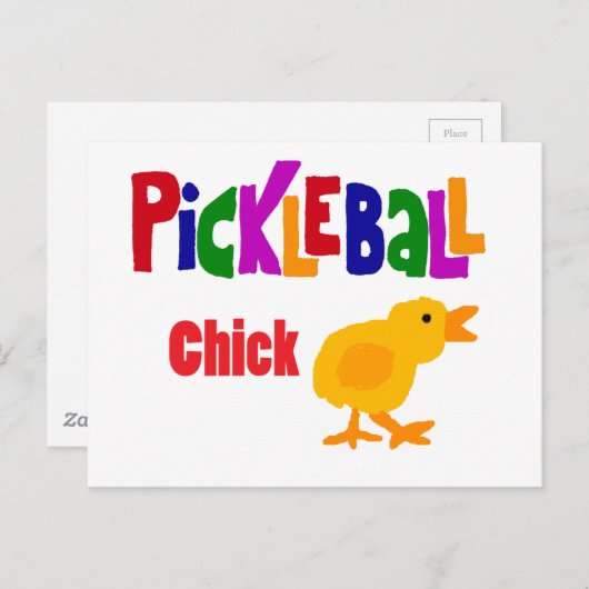 Funny Pickleball Chick Art Briefkaart (Voorkant / Achterkant)