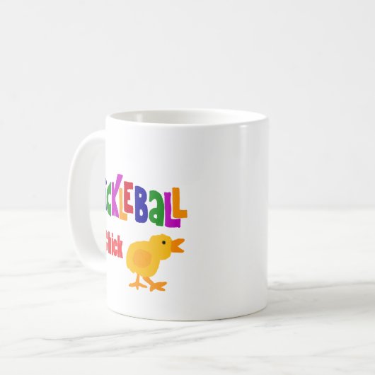 Funny Pickleball Chick Art Koffiemok (Voorkant links)