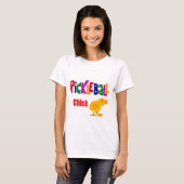 Funny Pickleball Chick Art T-shirt (Voorkant volledig)