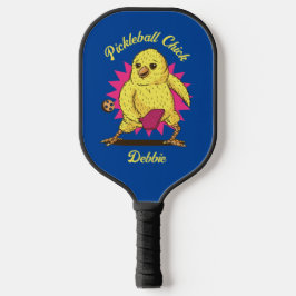Funny Pickleball Chick Custom met Name Paddle