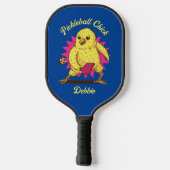 Funny Pickleball Chick Custom met Name Paddle (Achterkant)