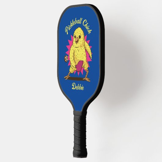 Funny Pickleball Chick Custom met Name Paddle (Links)