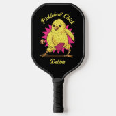Funny Pickleball Chick Custom met Name Pickleball Paddle (Voorkant)